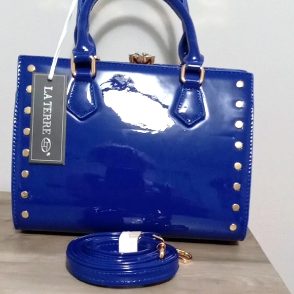 La Terre Handbags - Retro Framed Kiss Lock Satchel New